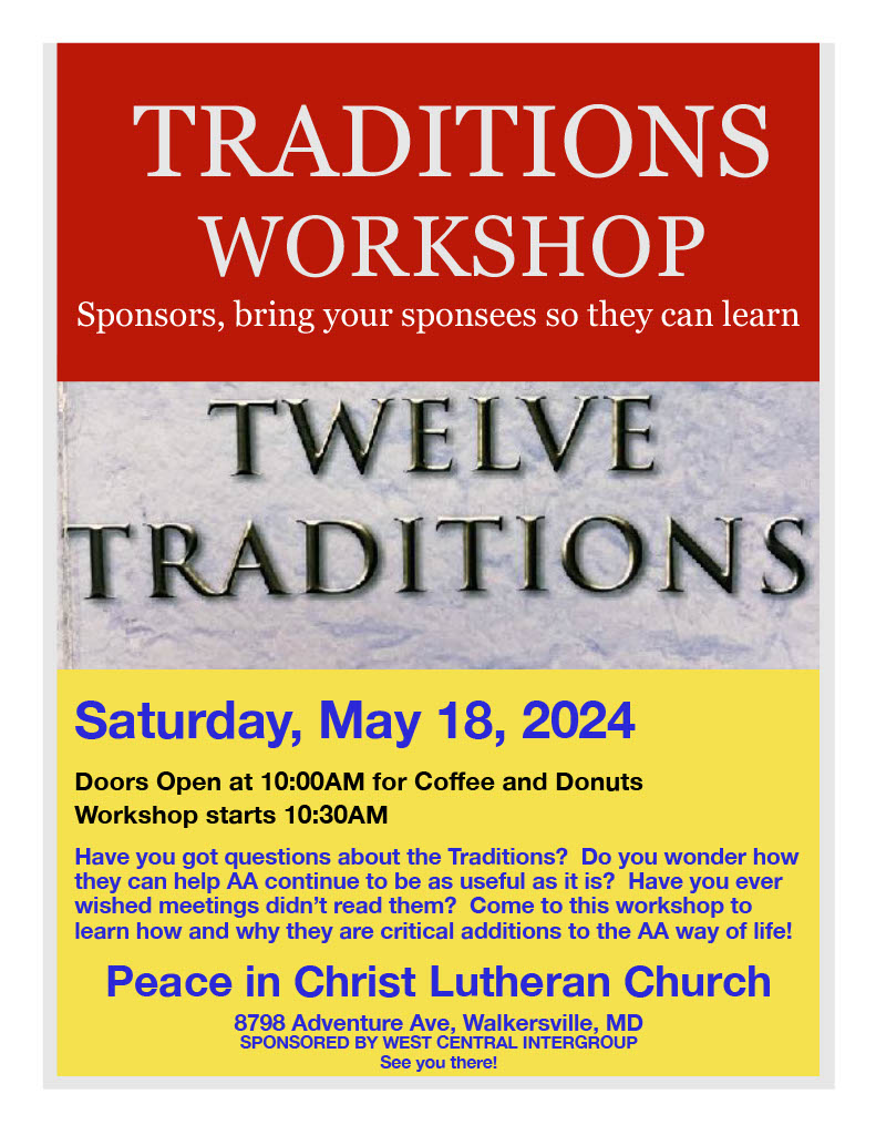 Twelve Traditions Workshop @ Peace in Christ Lutheran Church